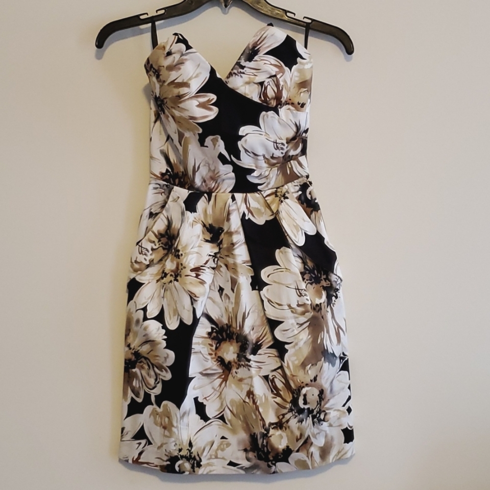 Snap Floral A- Line Dress